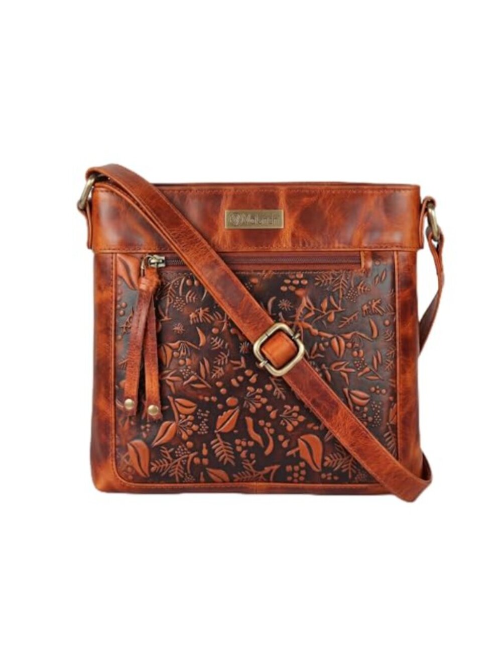 Genuine Leather Crossbody Bag Handmade Women Shoulder Purse Adjustable Strap